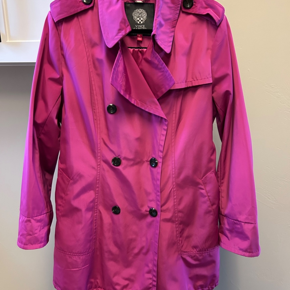 Vince Camuto Bright Pink rain jacket.  Size XL.  Worn only a few times
